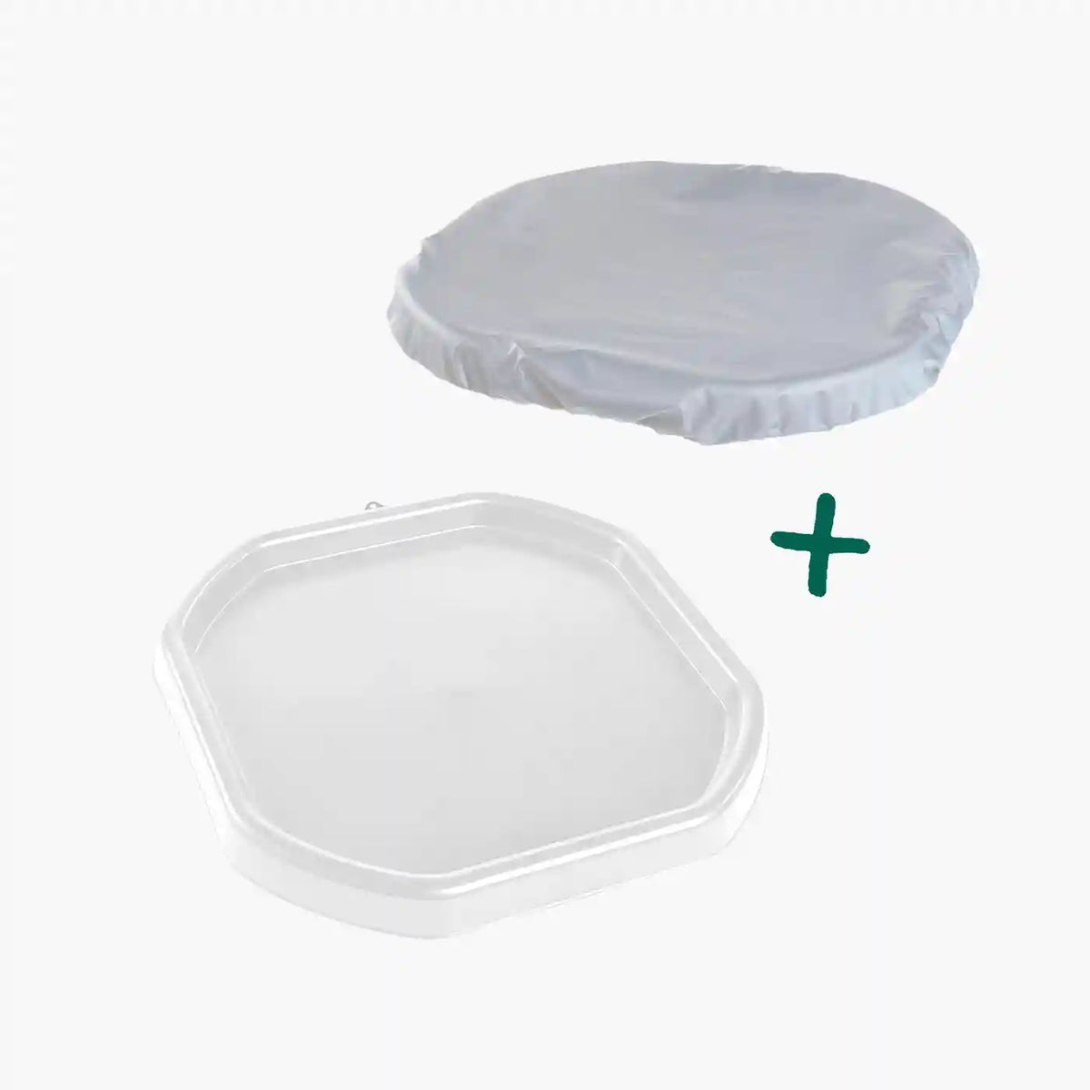 Medium white Good Bits tortoise soaking tray with outdoor cover bundle