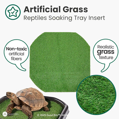 Tortoise Soaking Tray & Artificial Grass Bundle